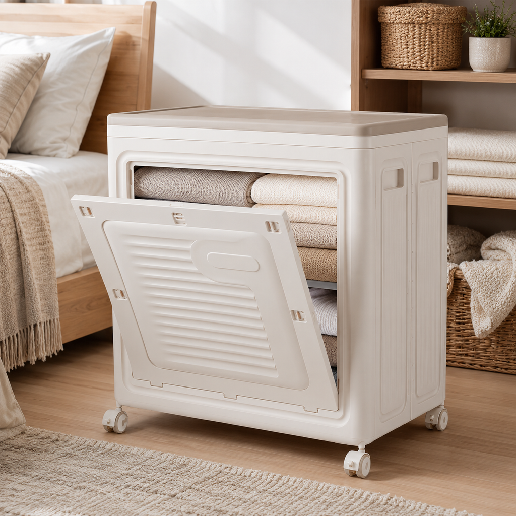 Foldable Storage Box with Wheels