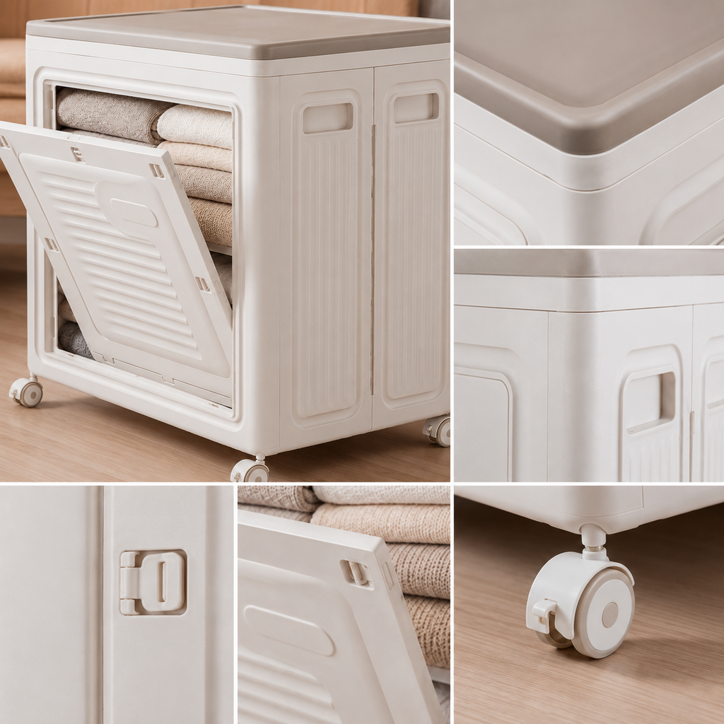 Foldable Storage Box with Wheels