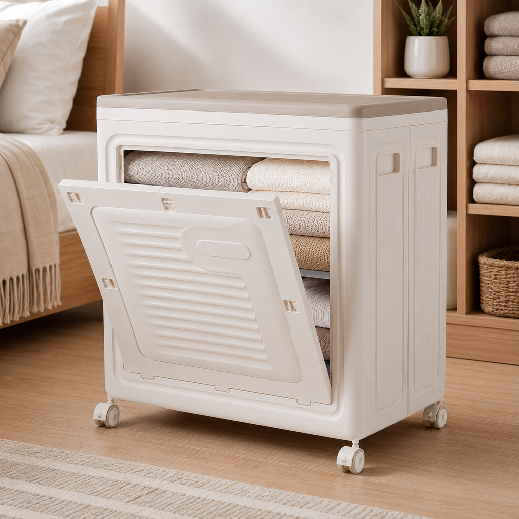 Foldable Storage Box with Wheels