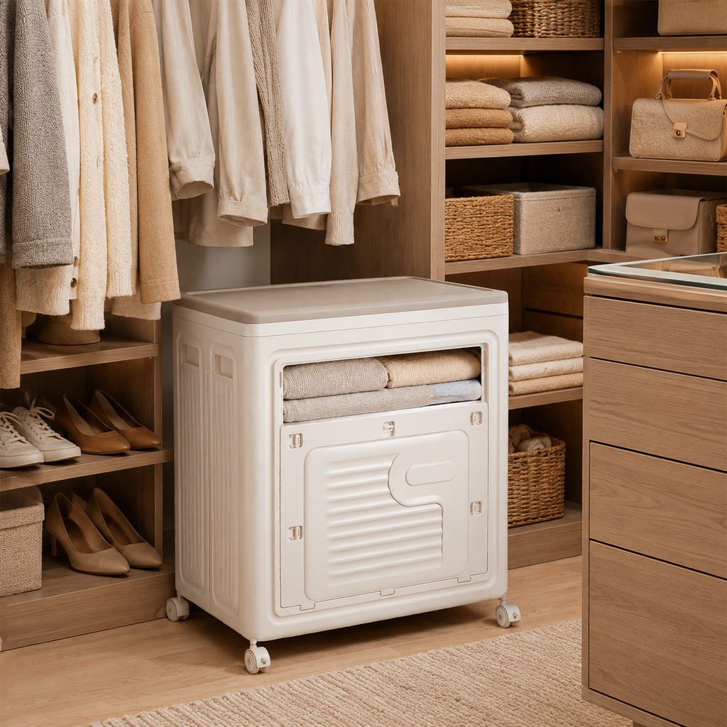Foldable Storage Box with Wheels