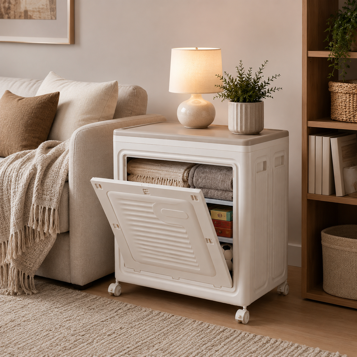 Foldable Storage Box with Wheels