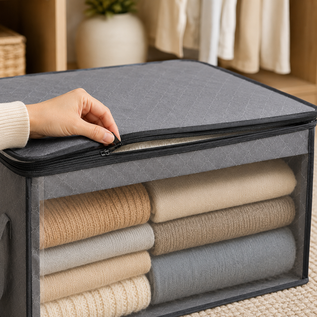 Foldable Clothes & Quilt Storage Bag
