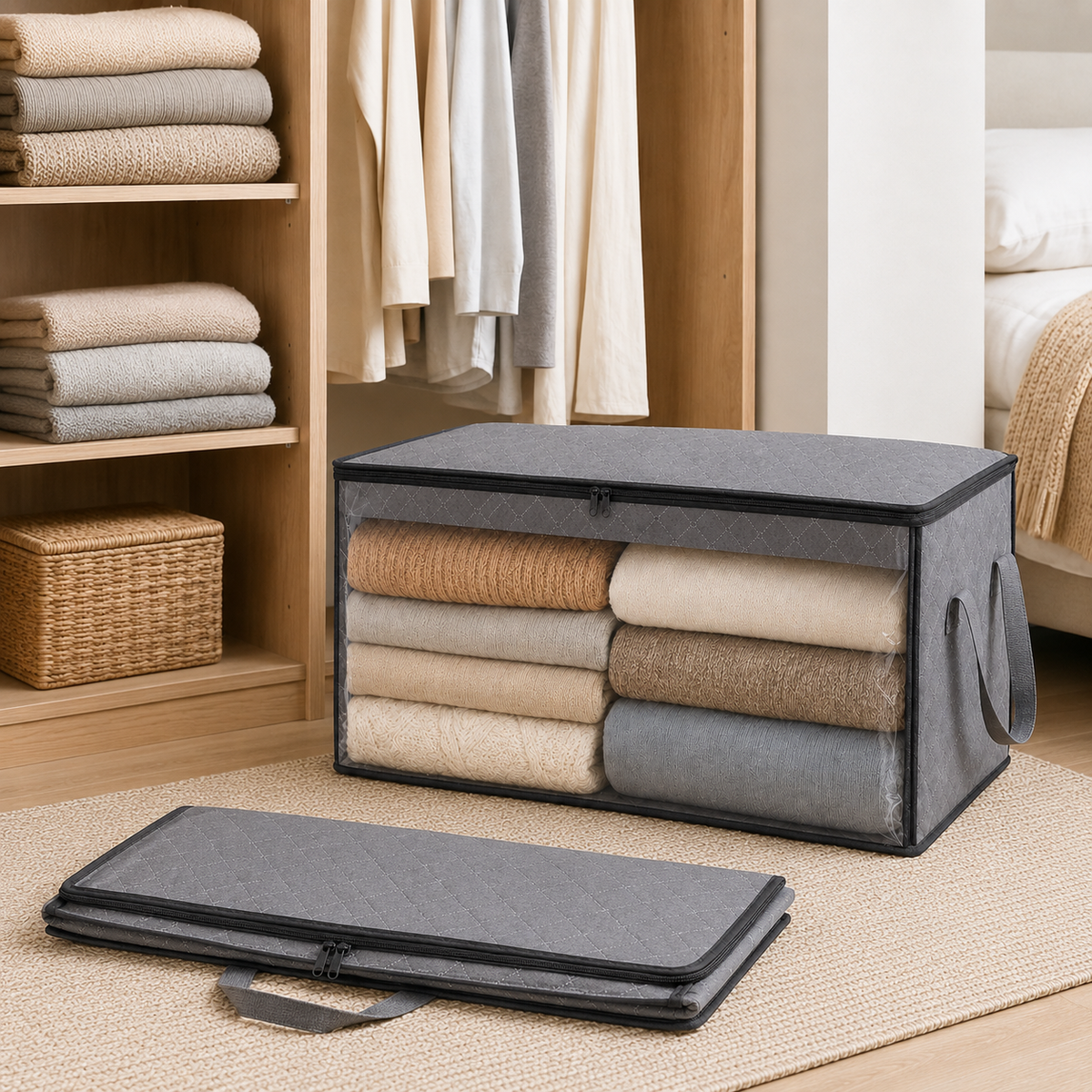 Foldable Clothes & Quilt Storage Bag