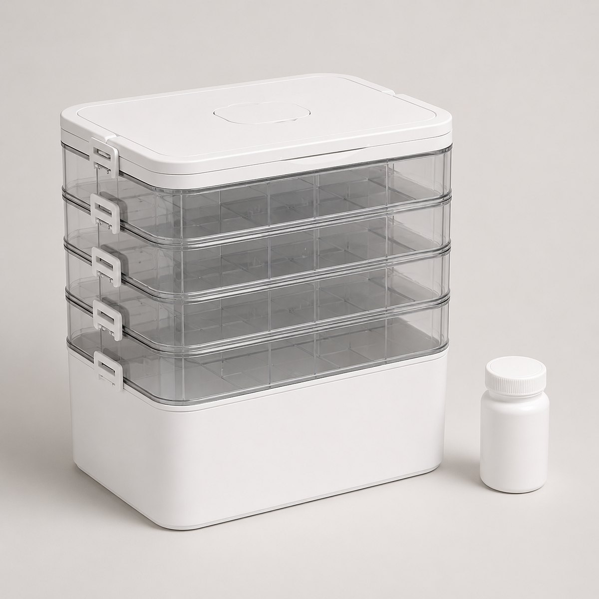 Multi-Layer Medicine Organizer Box