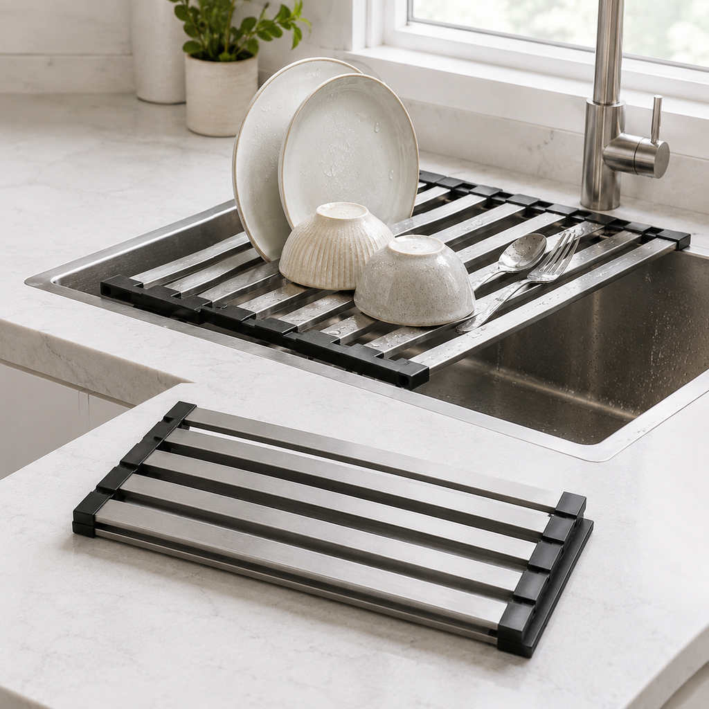 Telescopic Over-Sink Dish Rack