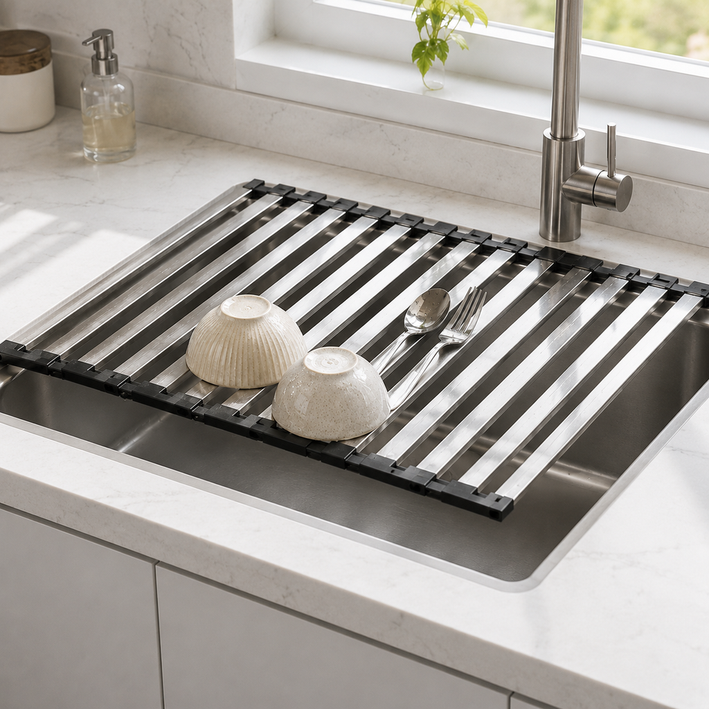 Telescopic Over-Sink Dish Rack