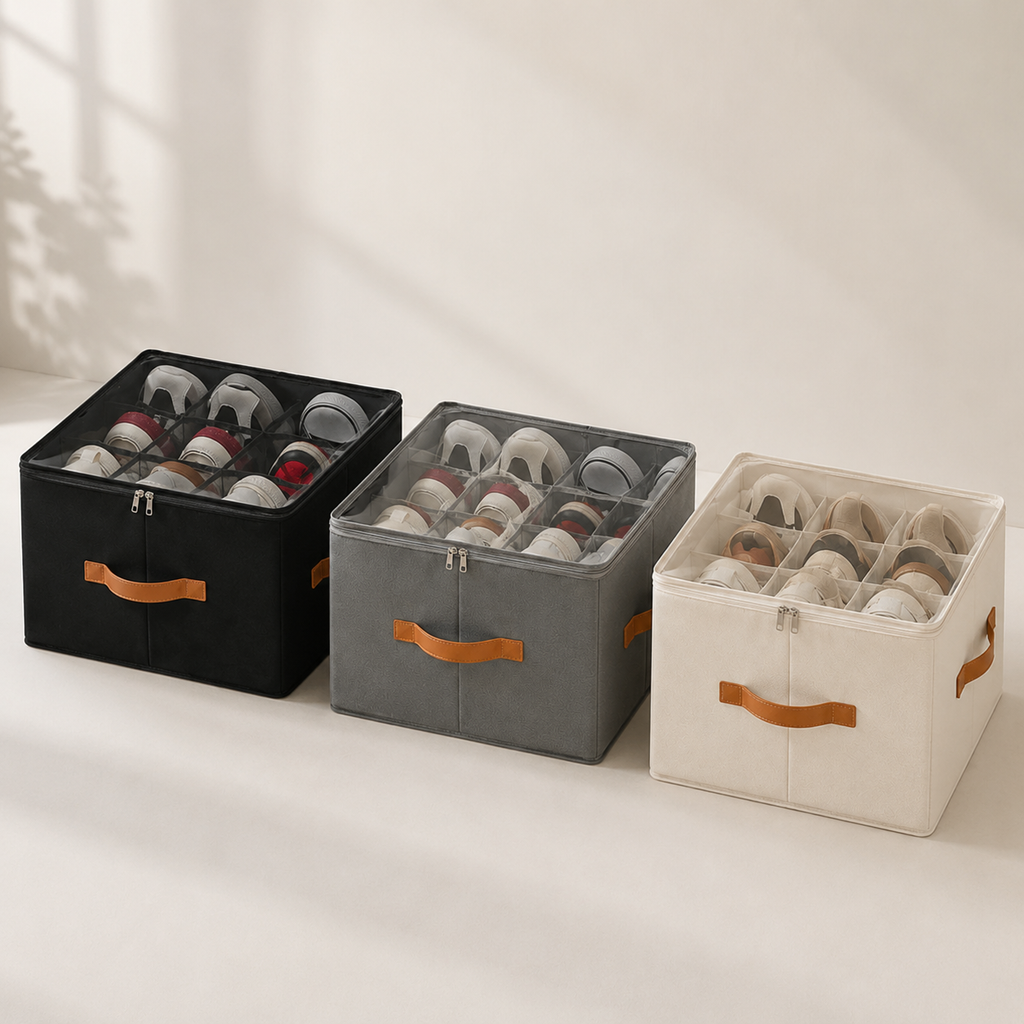 Collapsible Fabric Shoe Box
