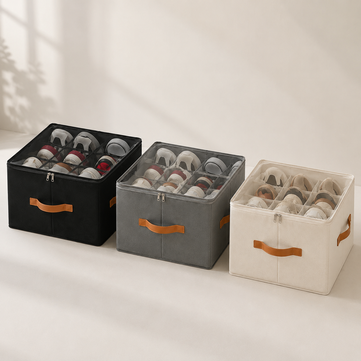 Collapsible Fabric Shoe Box