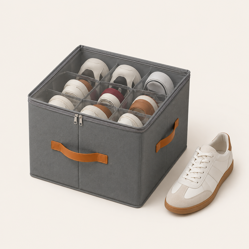 Collapsible Fabric Shoe Box