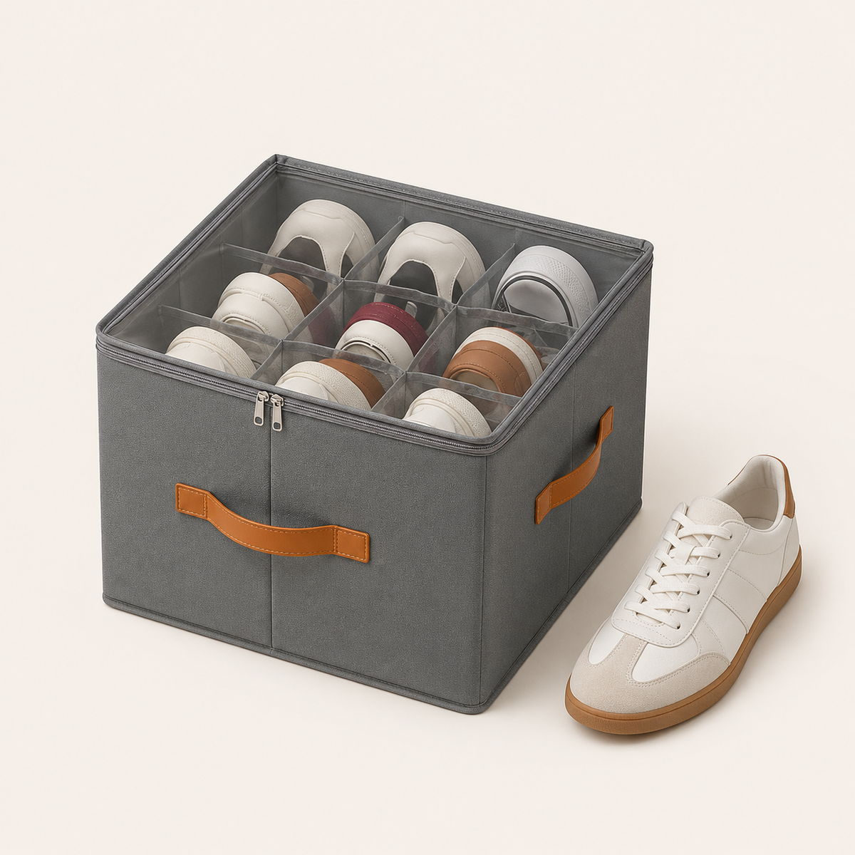 Collapsible Fabric Shoe Box