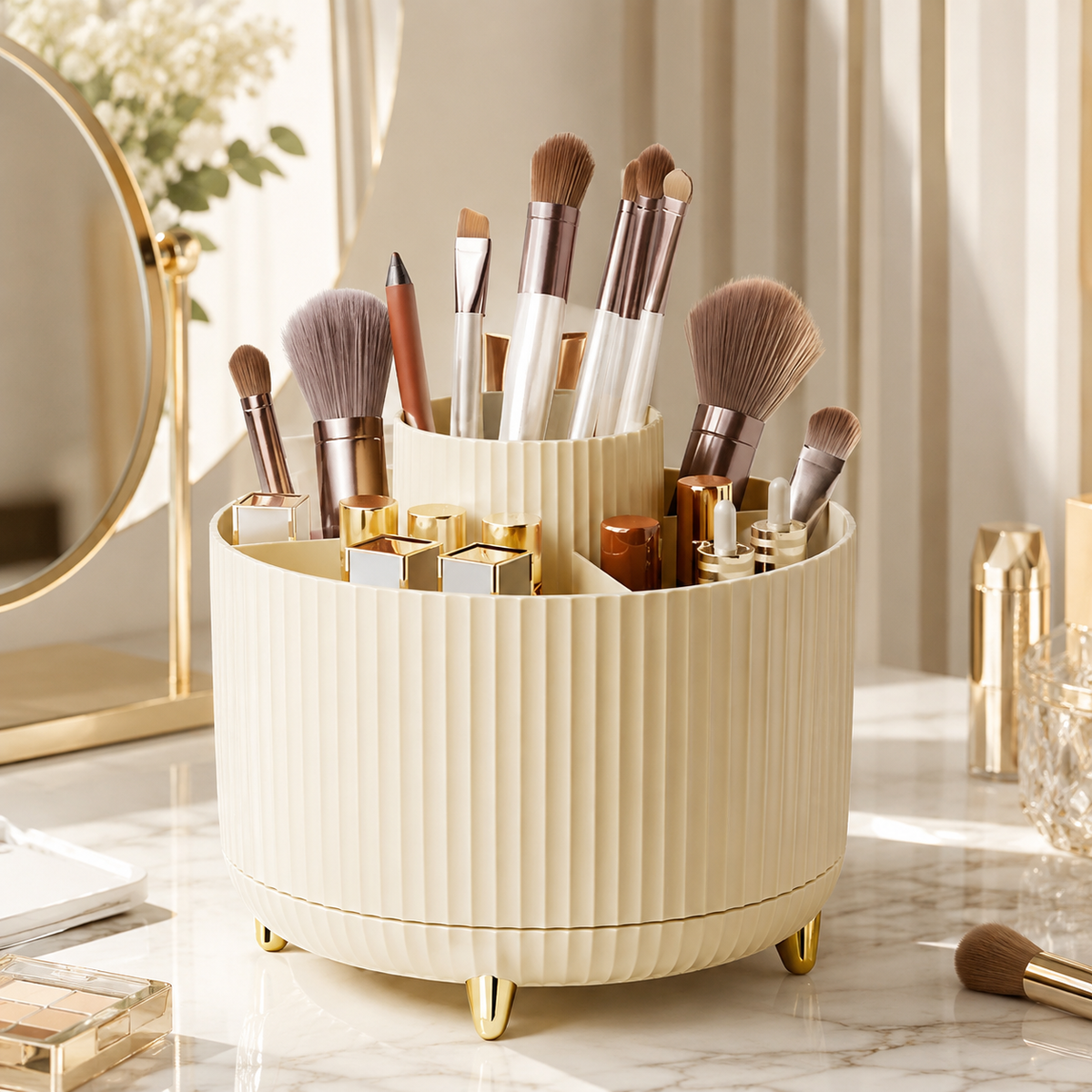 Rotating Makeup Brush Holder