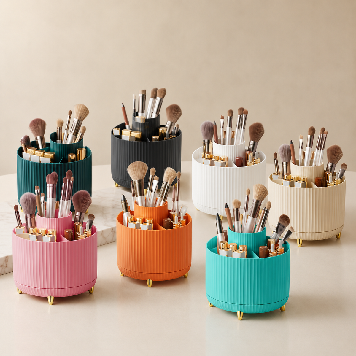 Rotating Makeup Brush Holder