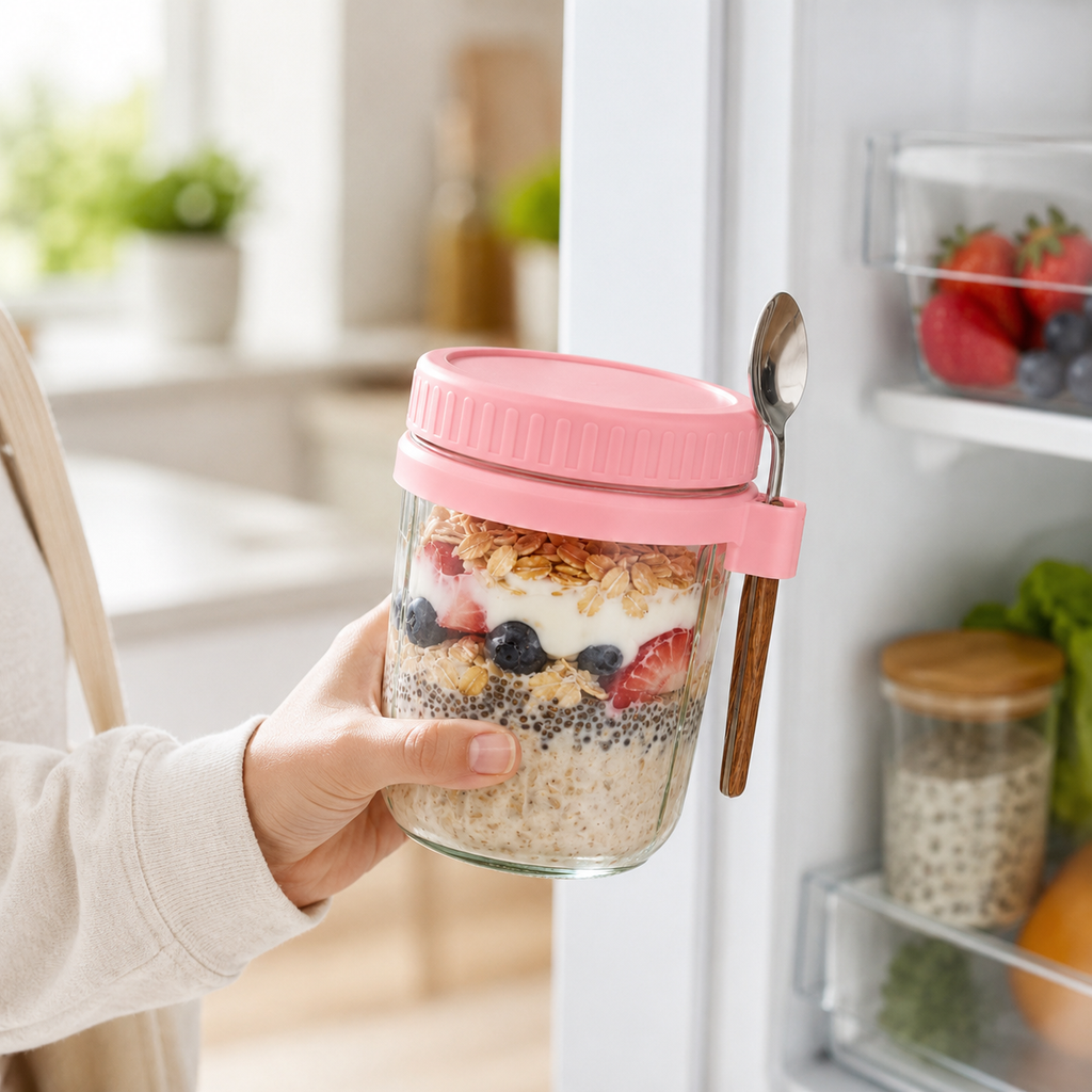 Overnight Oats Container (with Spoon)