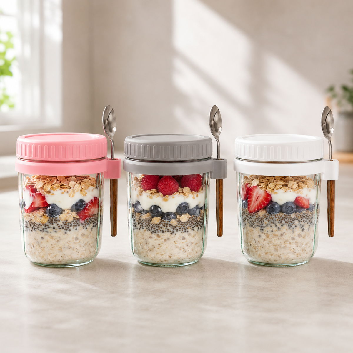 Overnight Oats Container (with Spoon)