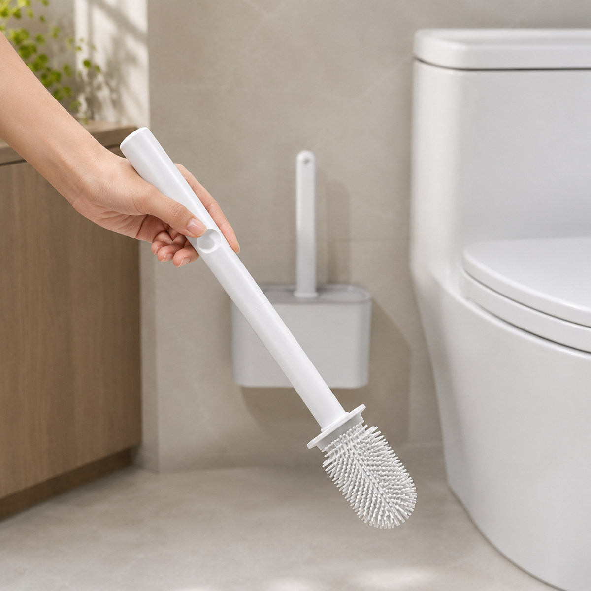 Silicone Toilet Brush & Holder