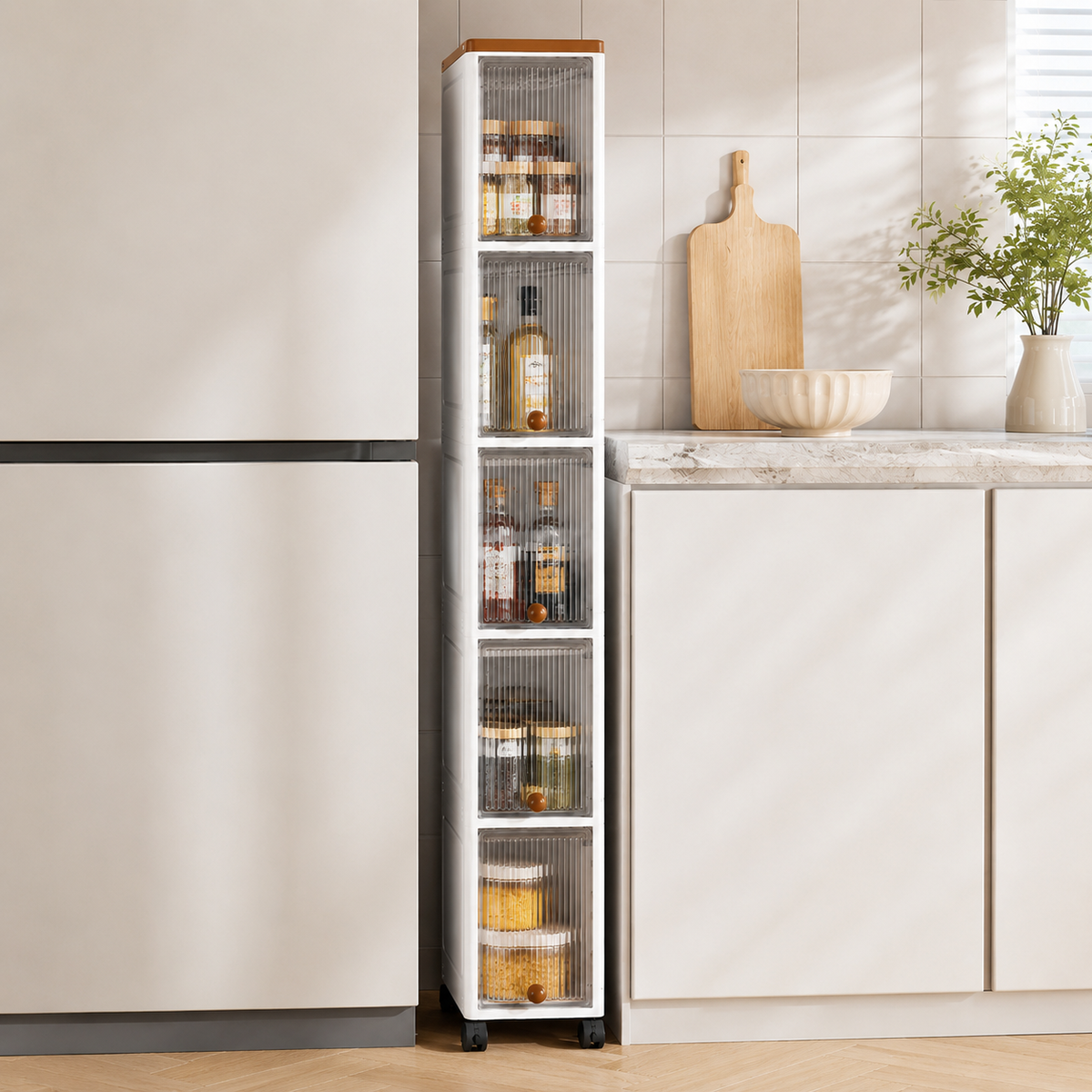 Slim Rolling Storage Cart