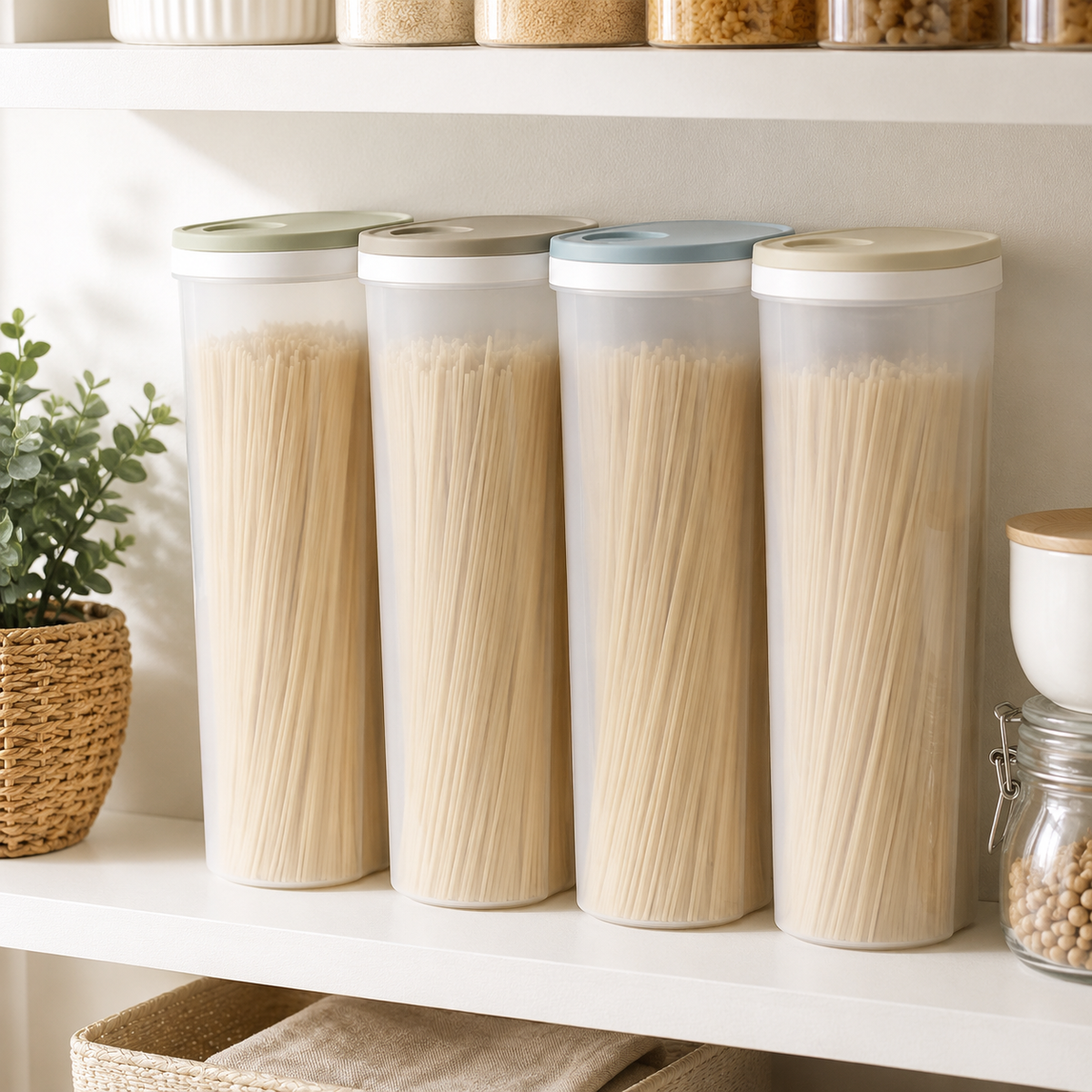 Divided Pasta Storage Canister