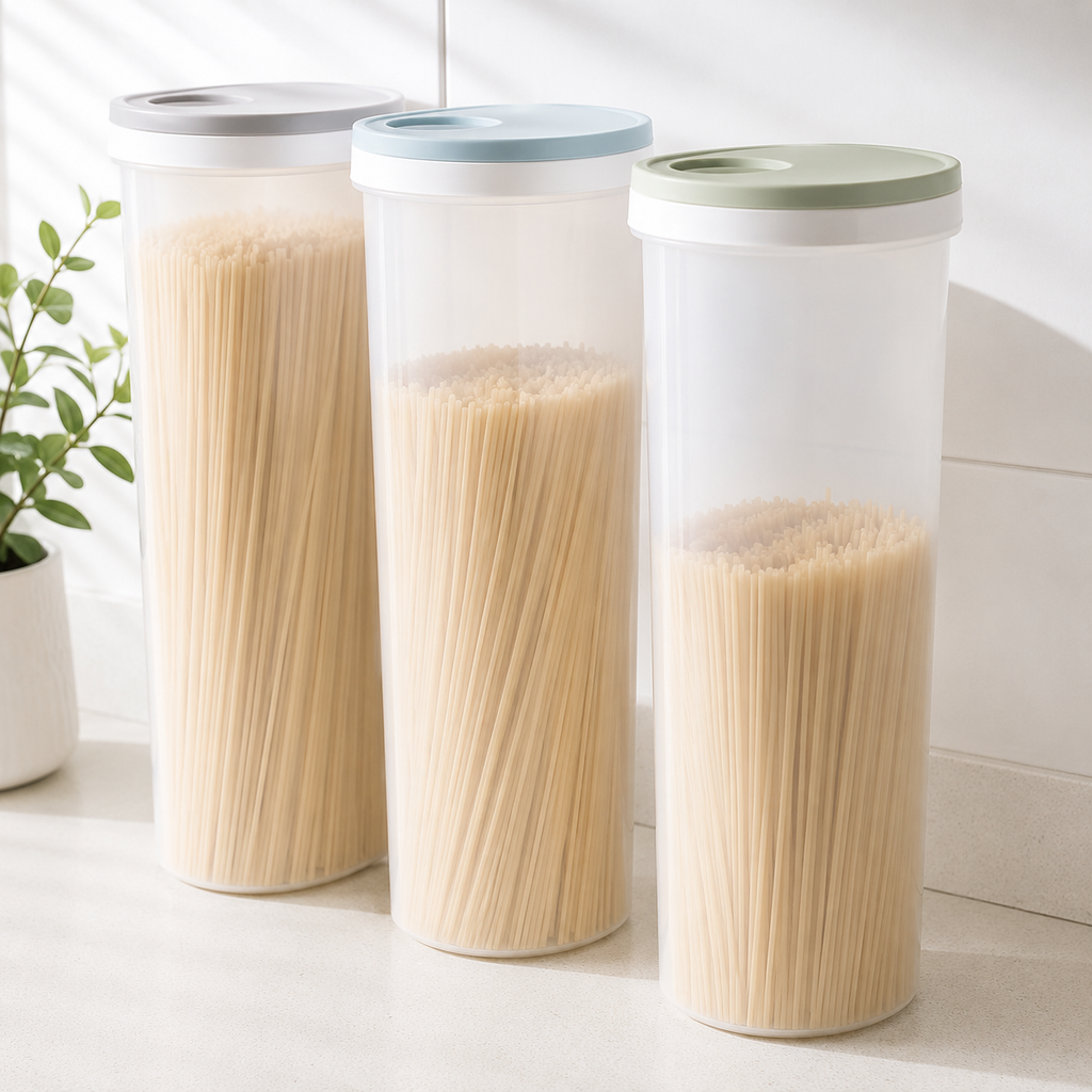 Divided Pasta Storage Canister