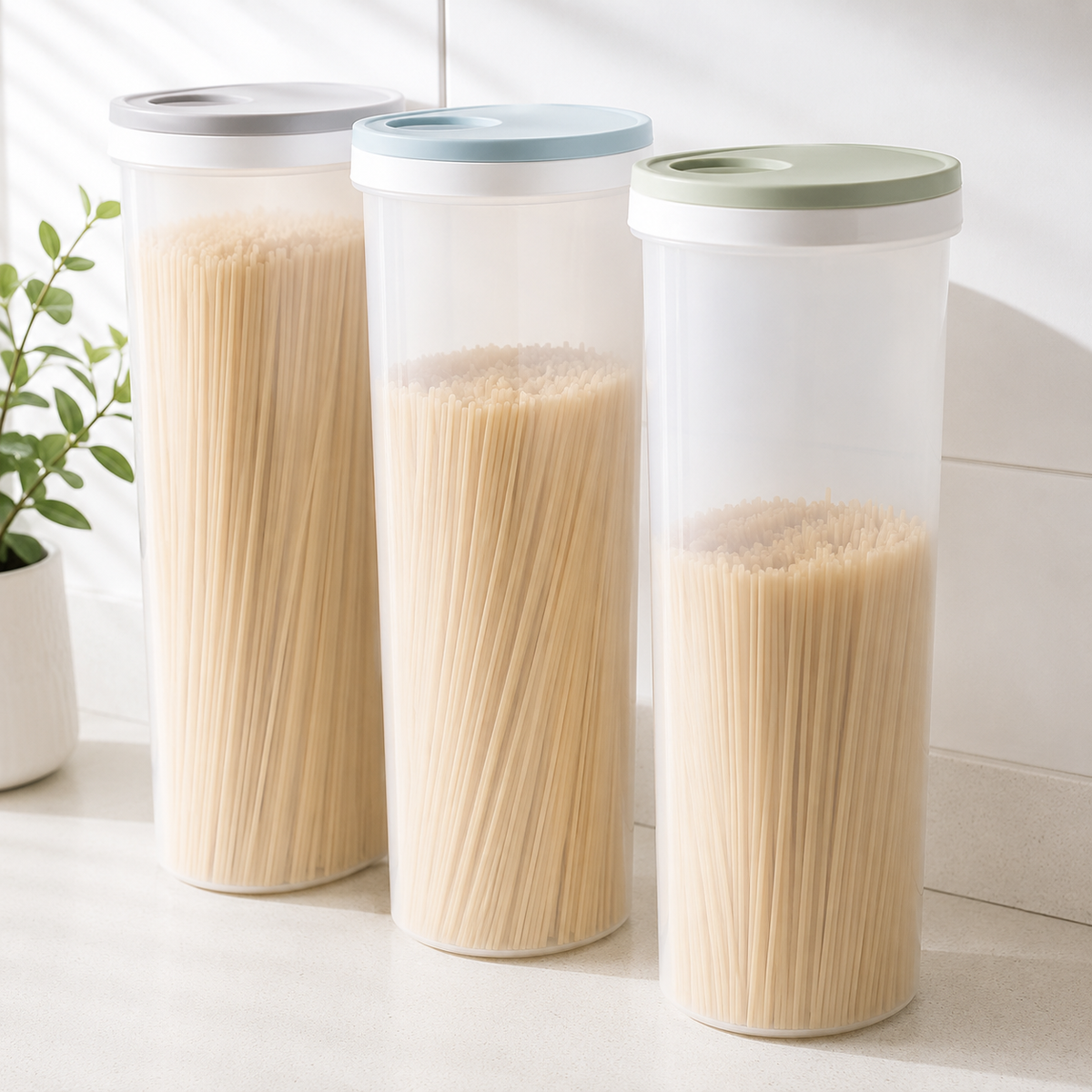 Divided Pasta Storage Canister