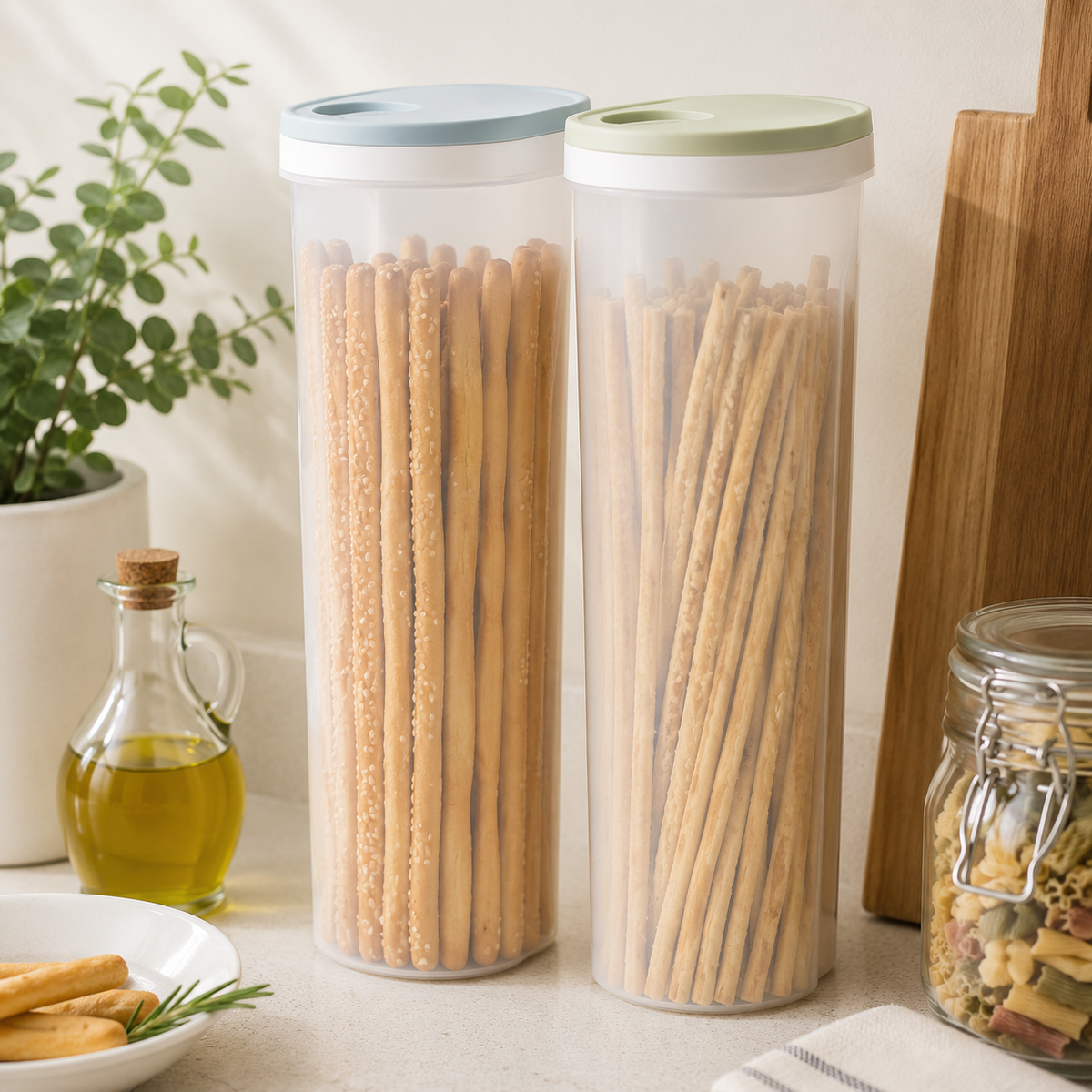 Divided Pasta Storage Canister