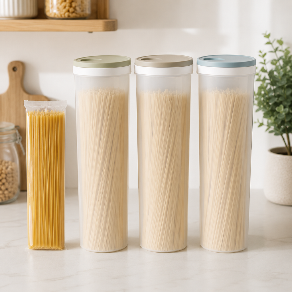 Divided Pasta Storage Canister