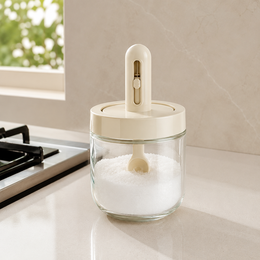 Glass Seasoning Jar with Spoon