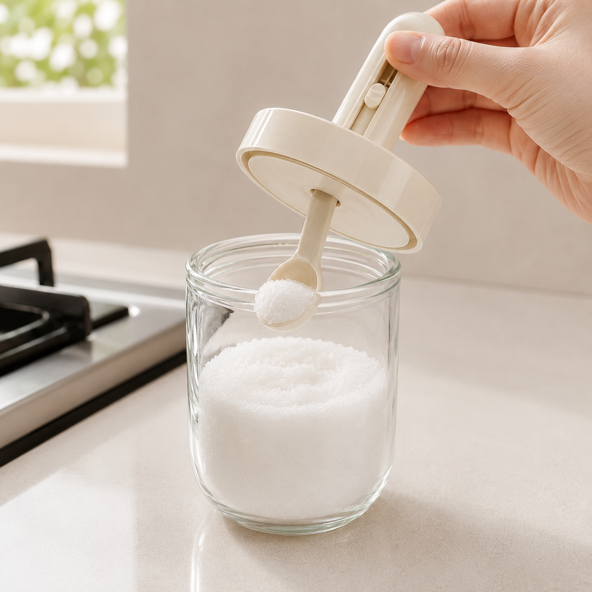 Glass Seasoning Jar with Spoon