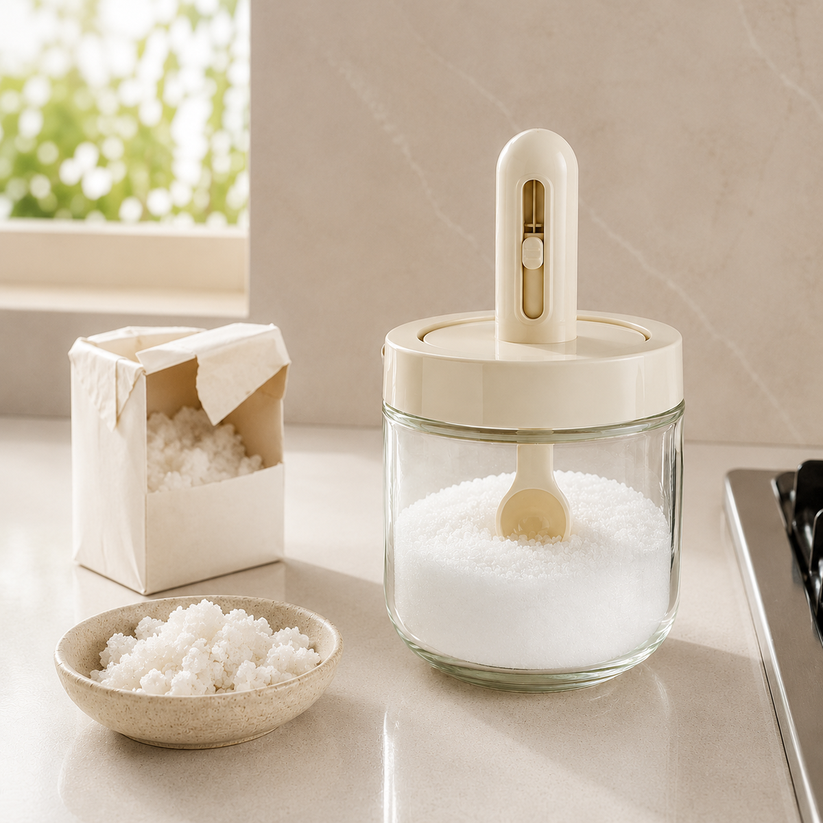 Glass Seasoning Jar with Spoon