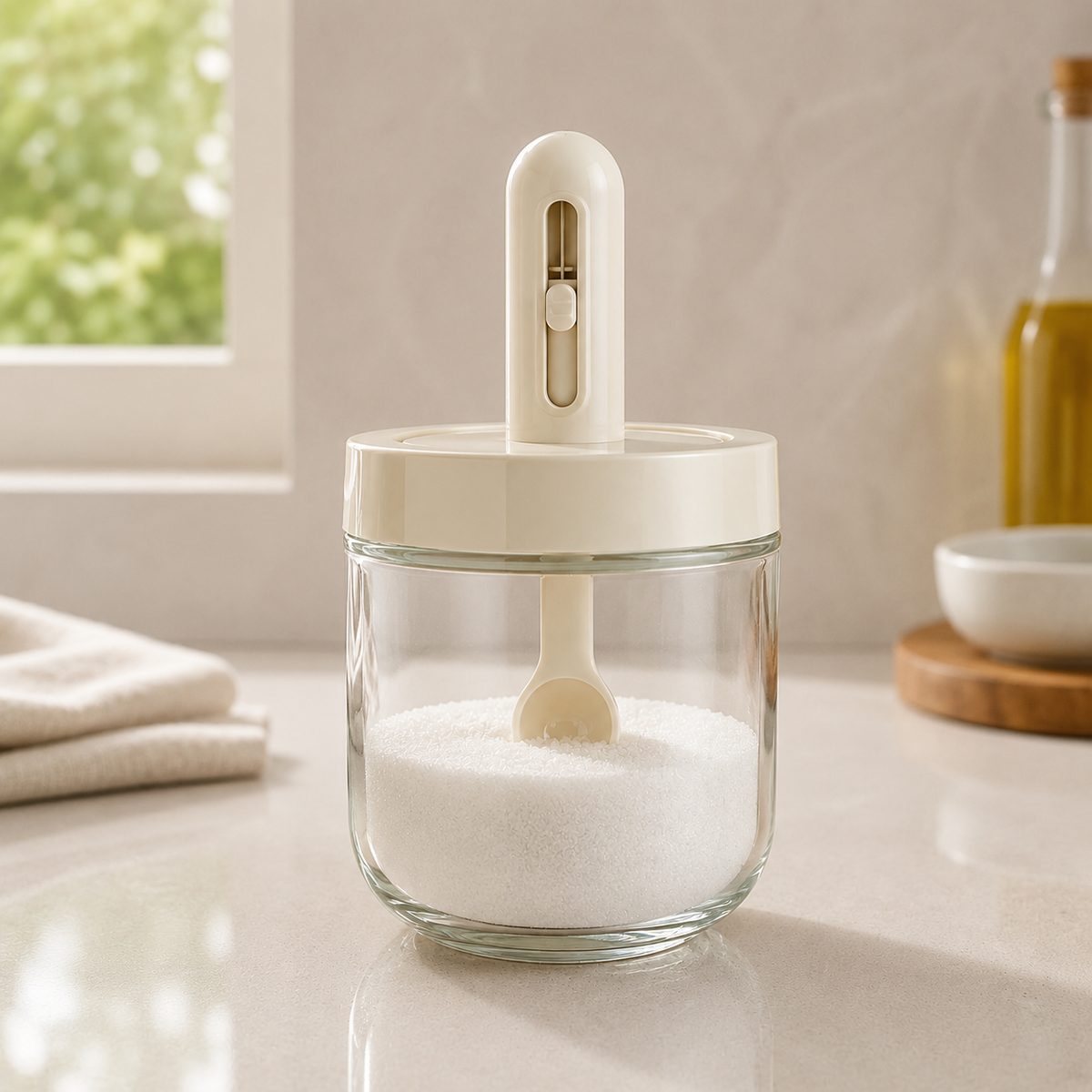 Glass Seasoning Jar with Spoon