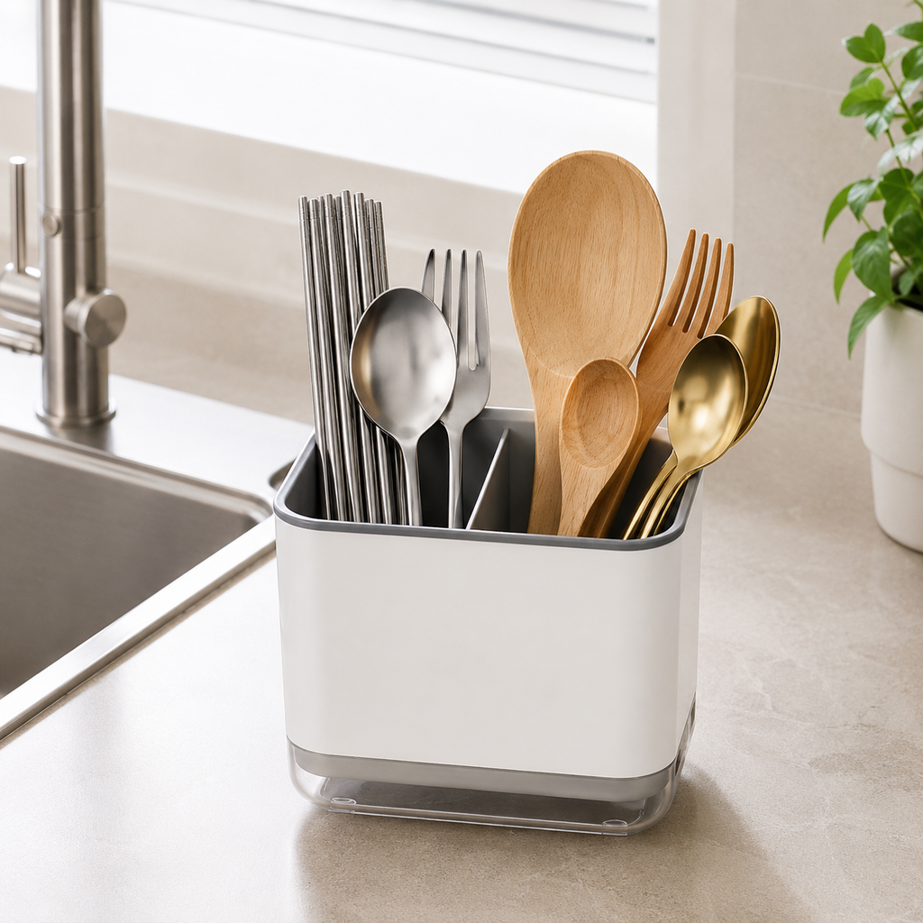 Double-Layer Cutlery Drain Rack