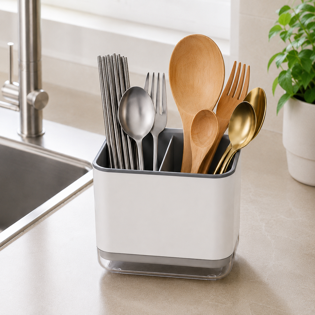Double-Layer Cutlery Drain Rack