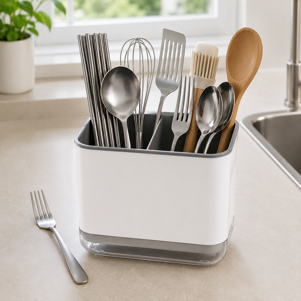 Double-Layer Cutlery Drain Rack