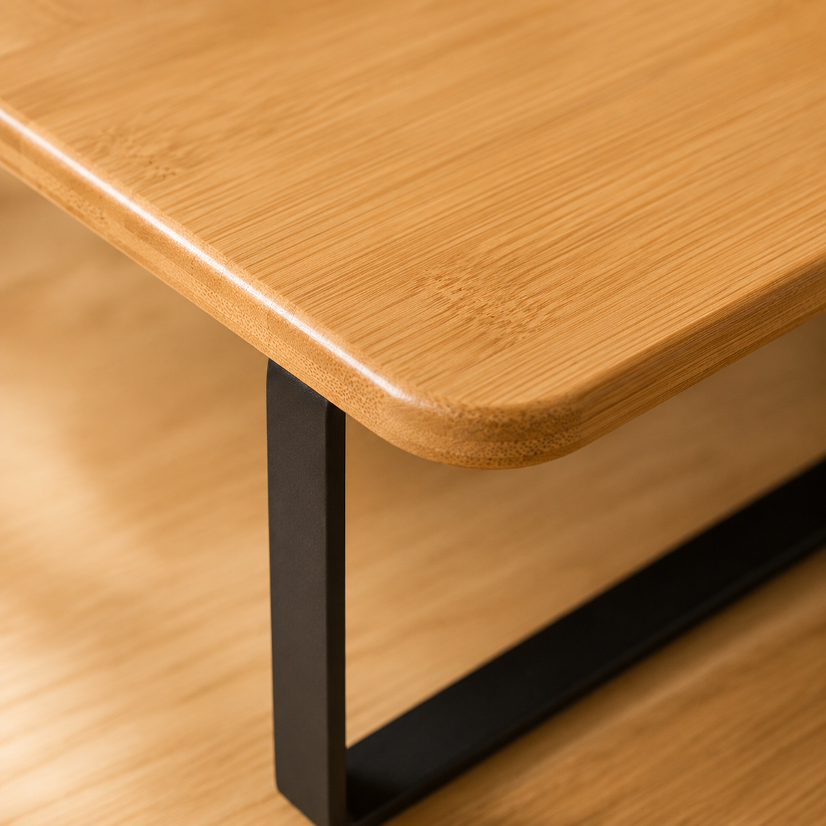 Bamboo Monitor Riser Desk Shelf