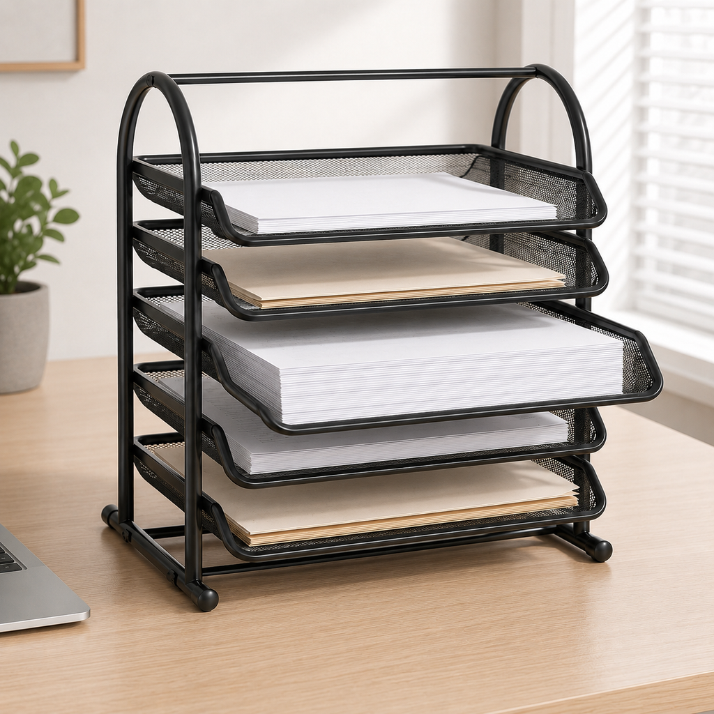 Mesh Sliding Letter Tray Organizer