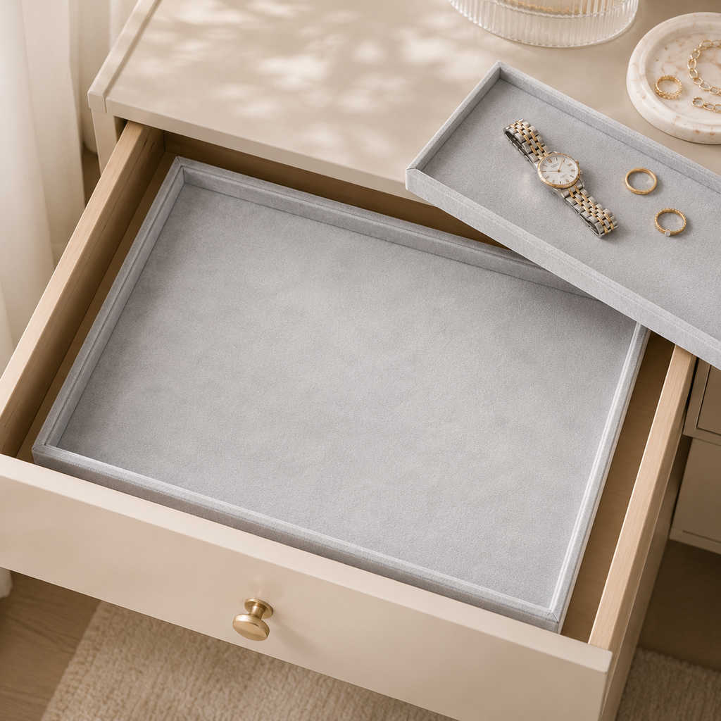 Stackable Velvet Jewelry Tray