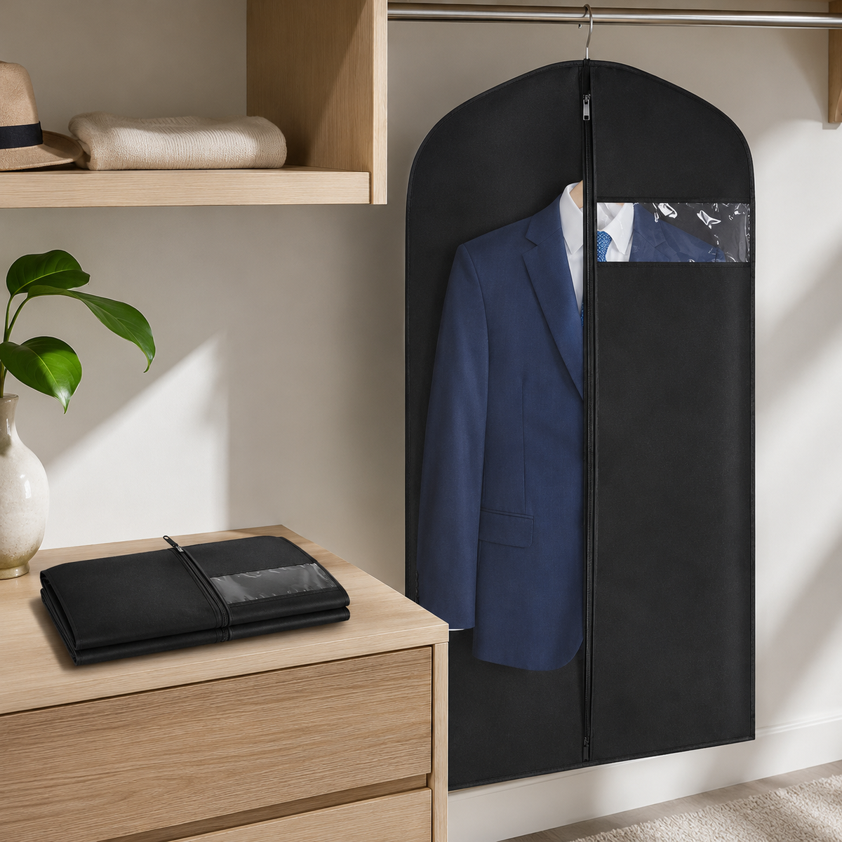 Waterproof Hanging Garment Bag with Window