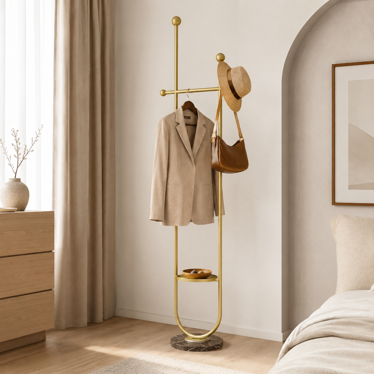 Arch Freestanding Coat & Valet Stand