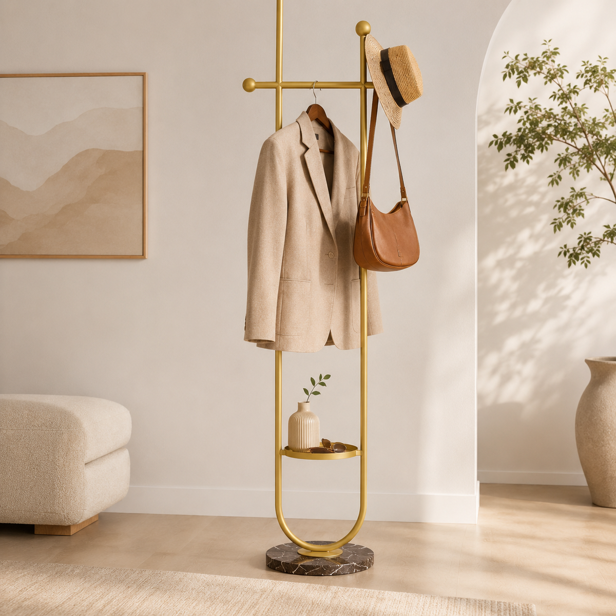 Arch Freestanding Coat & Valet Stand