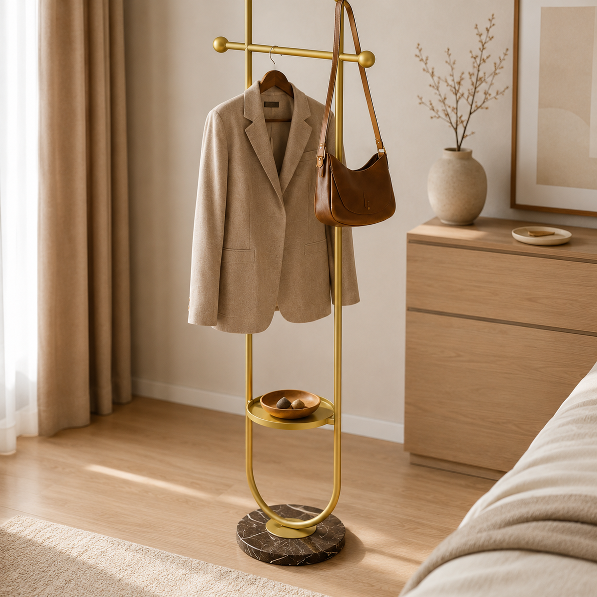 Arch Freestanding Coat & Valet Stand