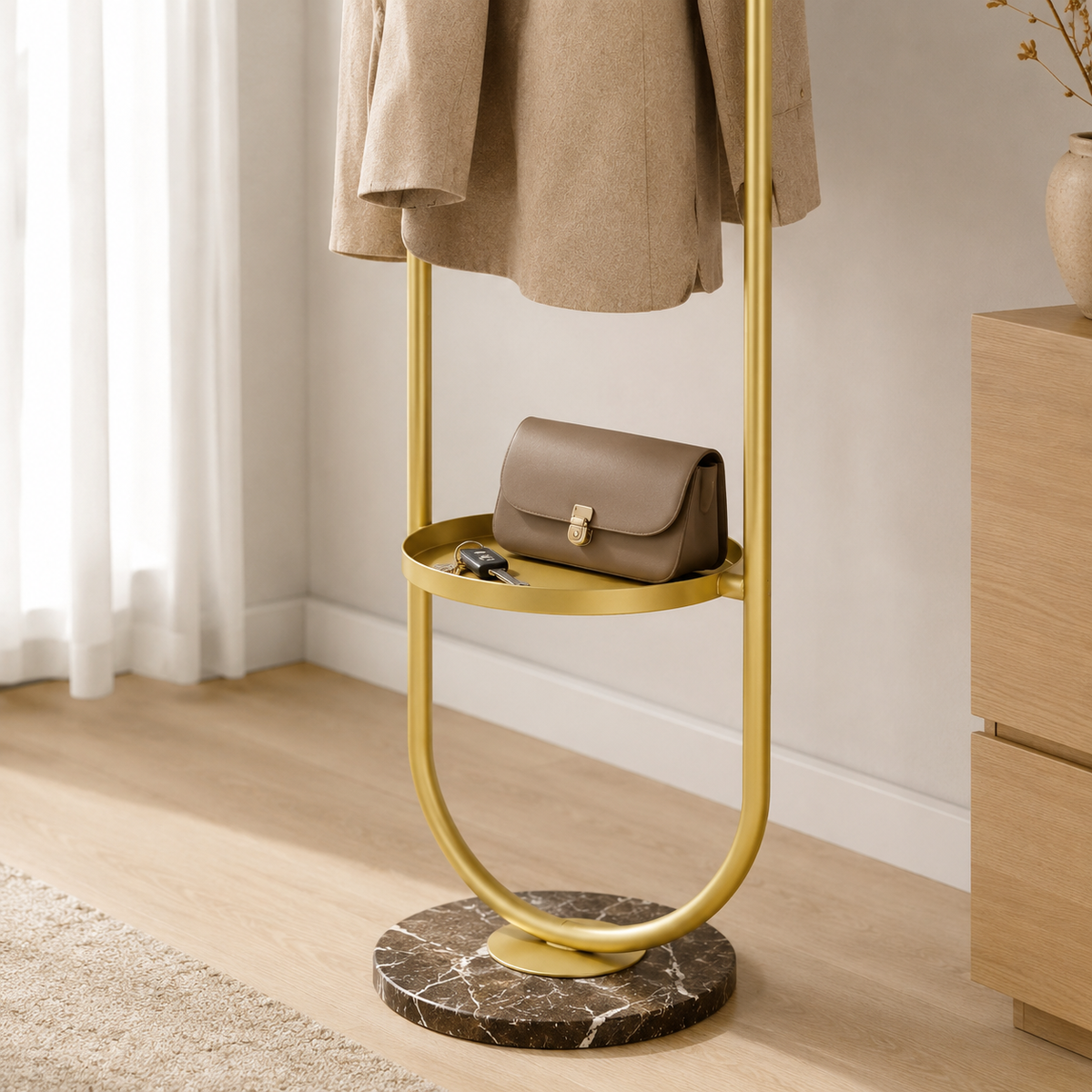 Arch Freestanding Coat & Valet Stand