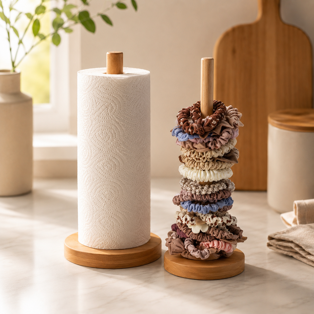 Bamboo Standing Paper Towel Holder