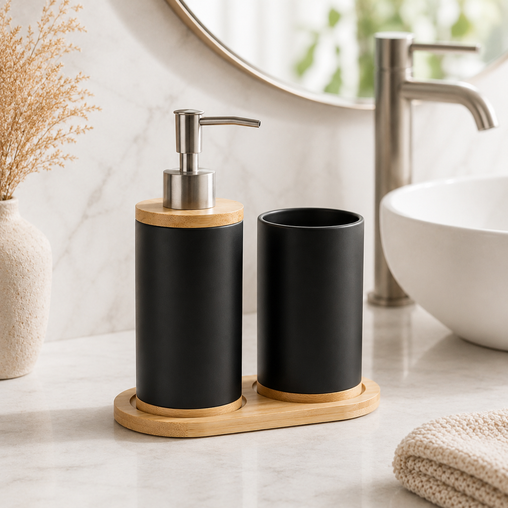 Ceramic Bathroom Accessory Set
