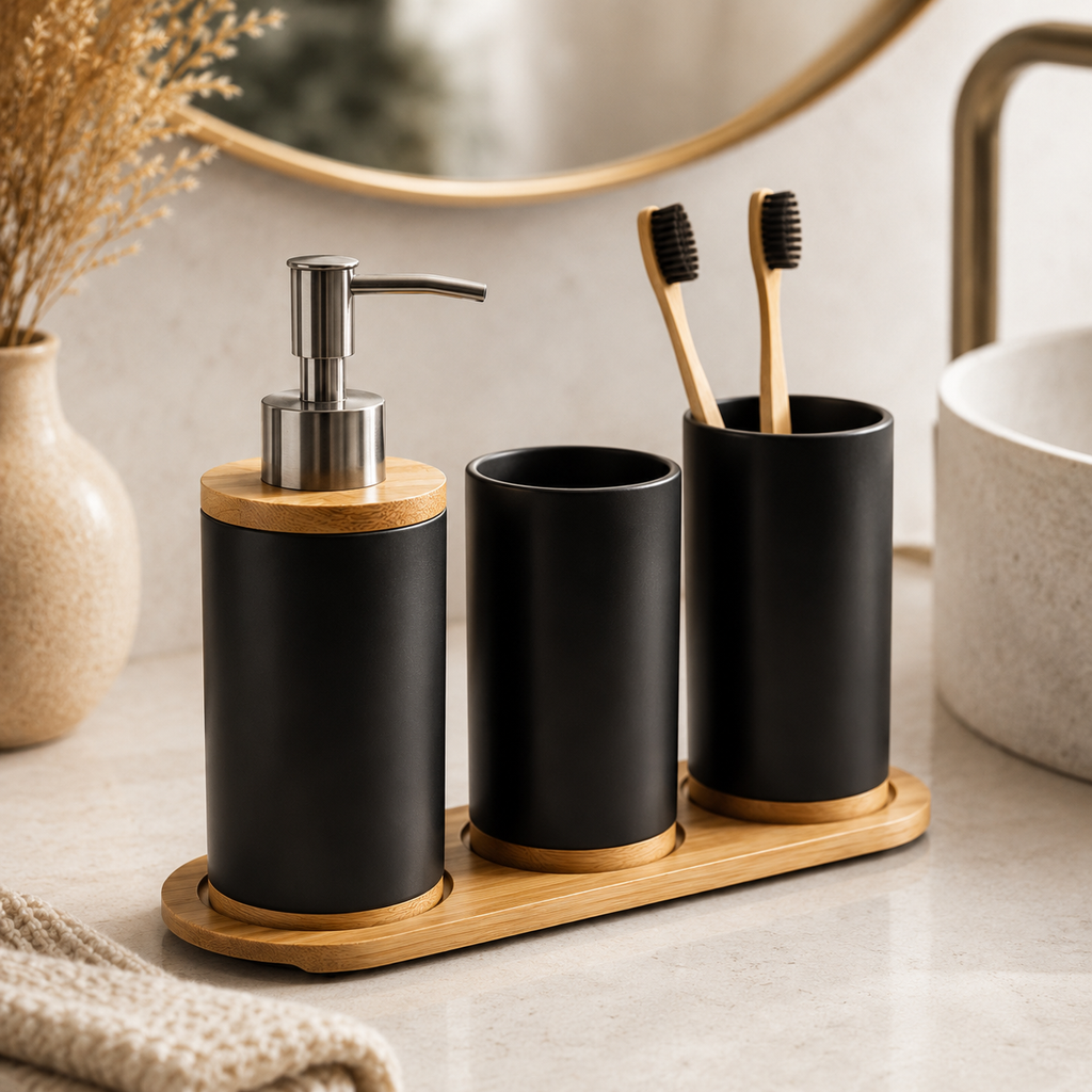 Ceramic Bathroom Accessory Set