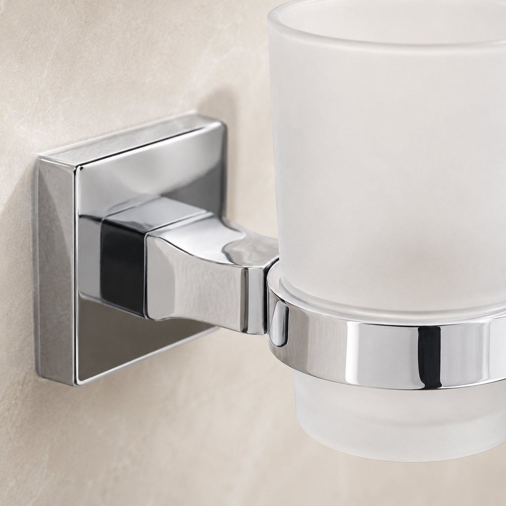 Wall-Mounted Toothbrush Holder & Cup