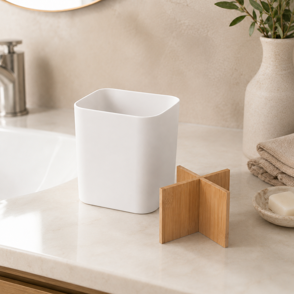 Bamboo Toothbrush & Toothpaste Holder
