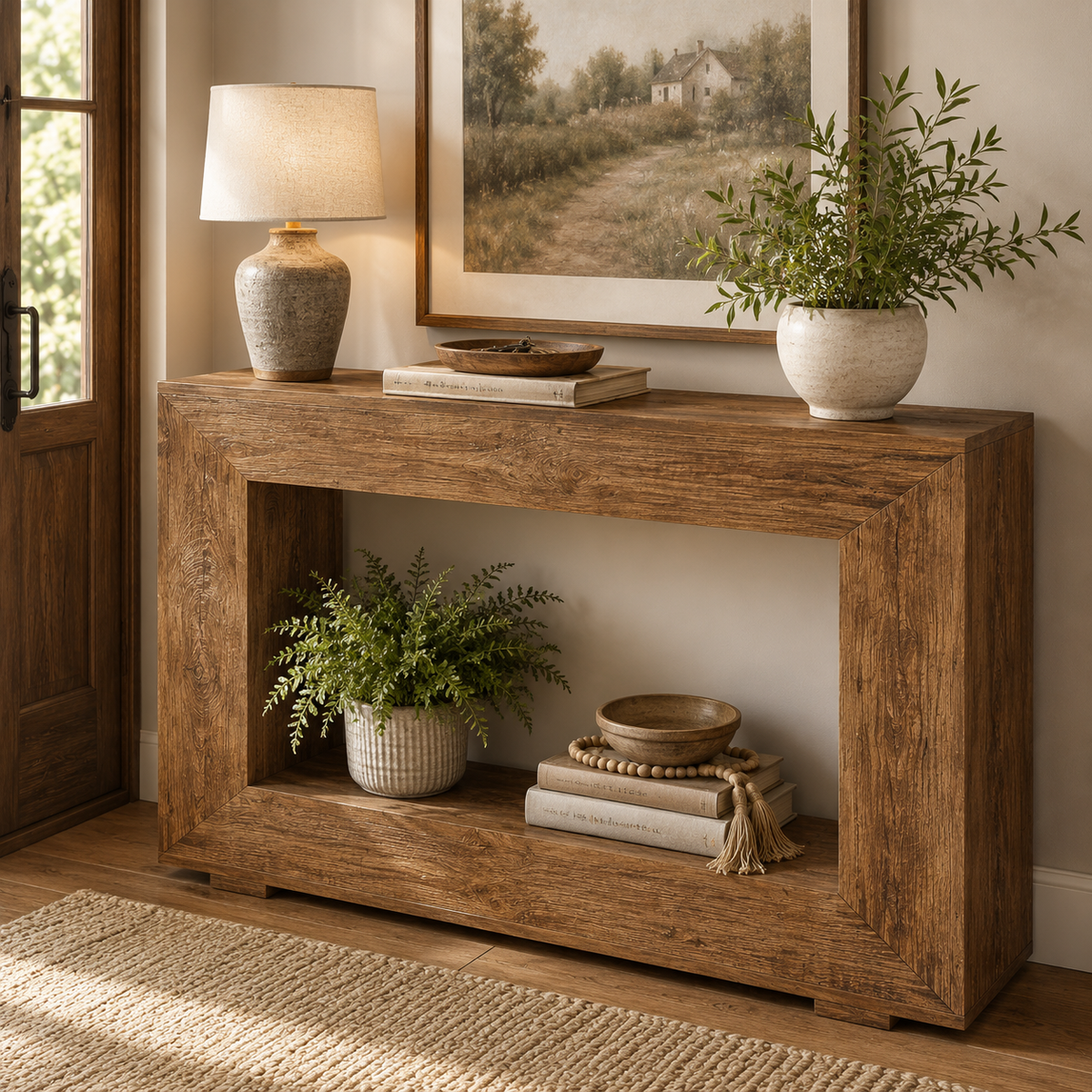 Rustic Wood Console Table