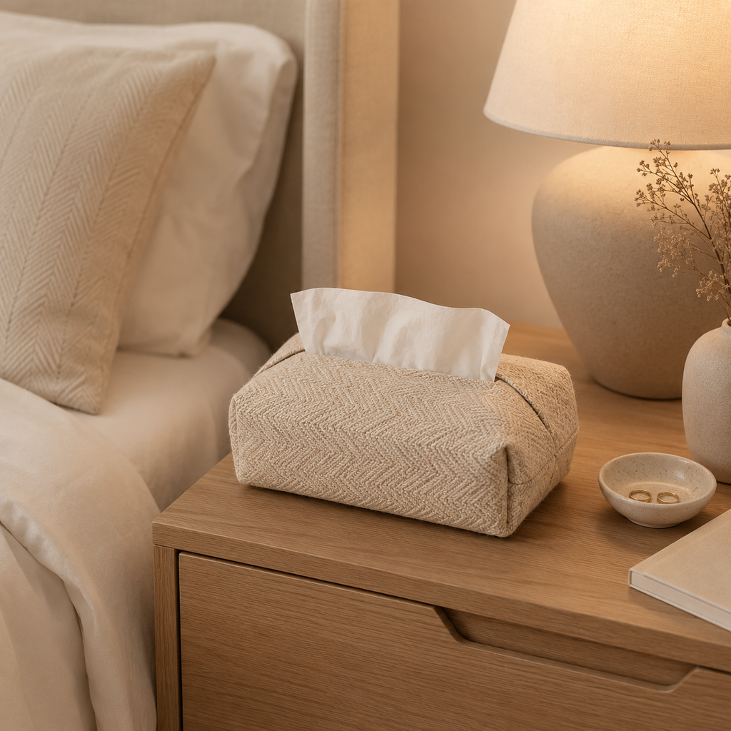 Jute Tissue Box Cover
