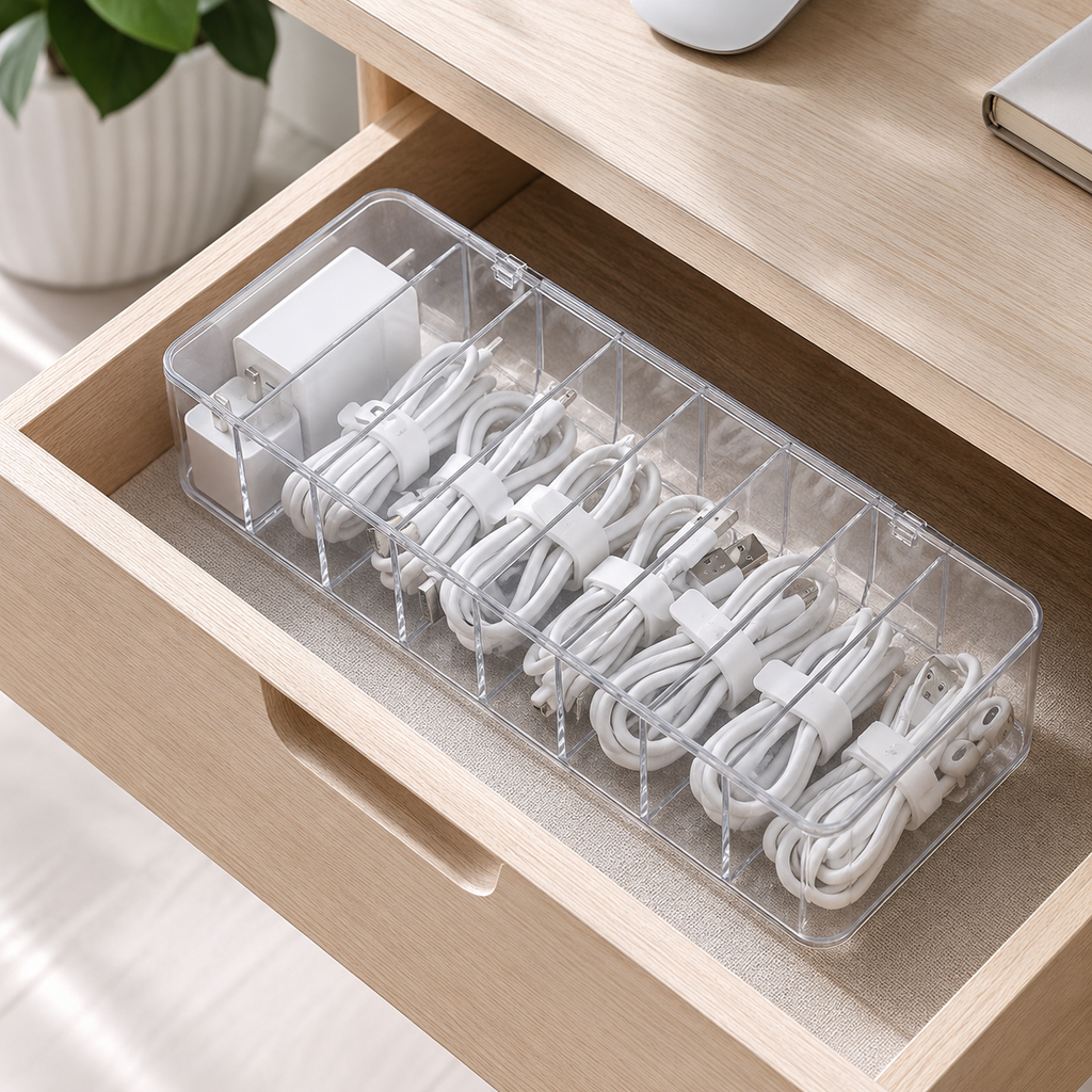 Divided Cable Storage Box