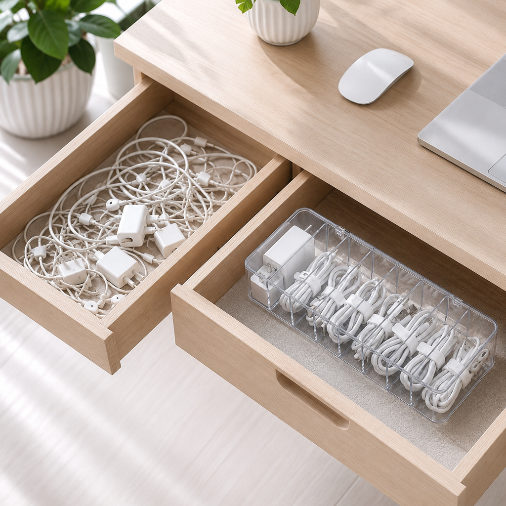 Divided Cable Storage Box