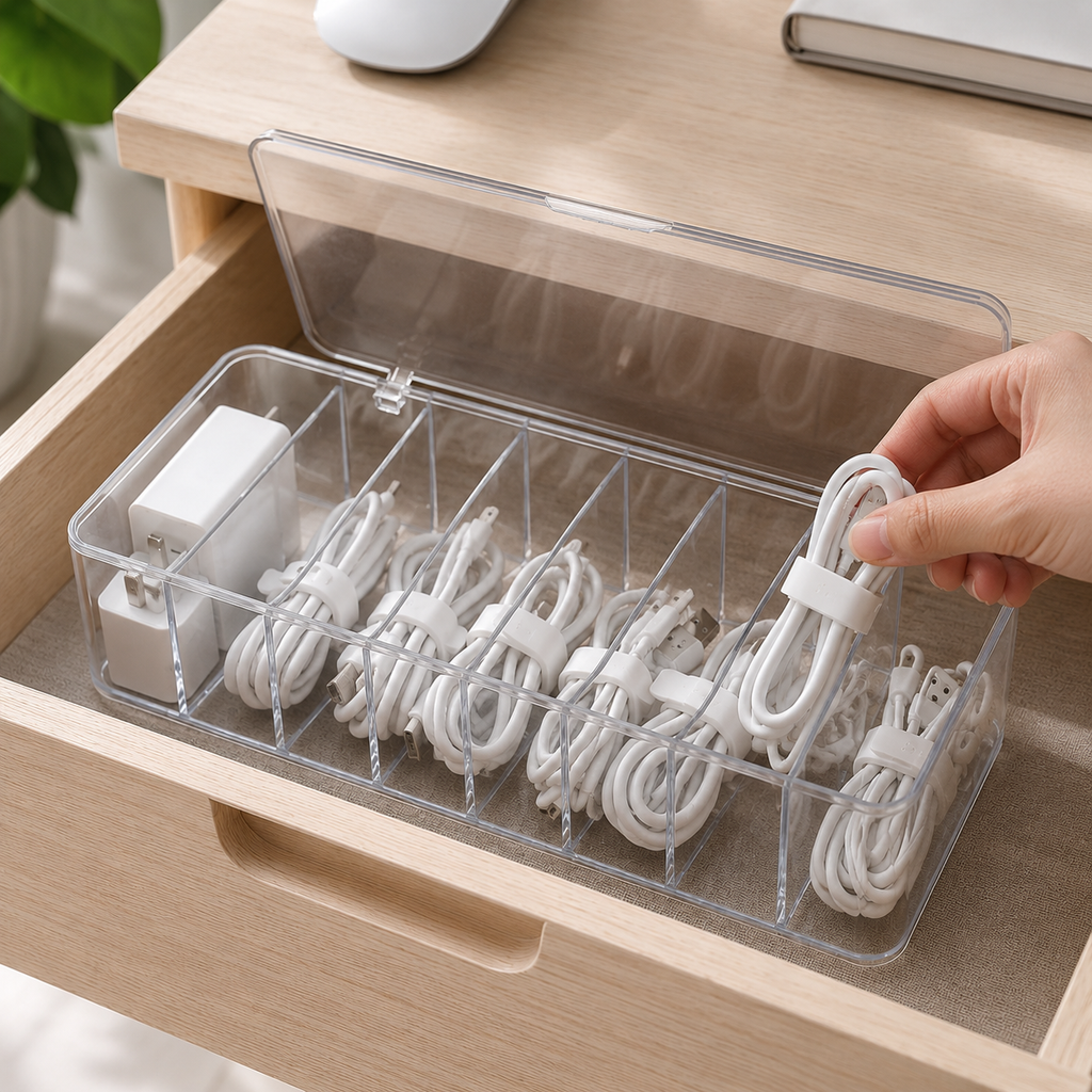 Divided Cable Storage Box